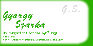 gyorgy szarka business card